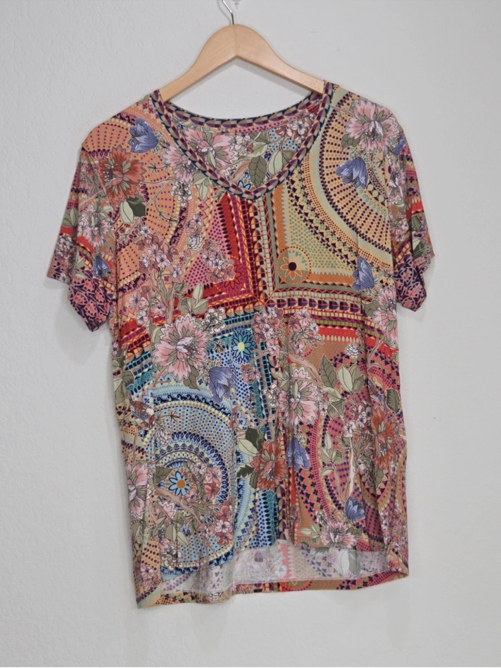 Johnny Was Janie Favorite Top Floral Multicolor Size M Womens No Tag